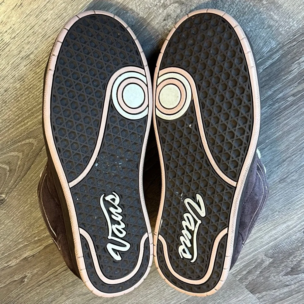 VTG Vans Cantonia Cush Skate Shoes Y2K‎ Brown Suede Womens 9.5 UK 7 EU 40.5